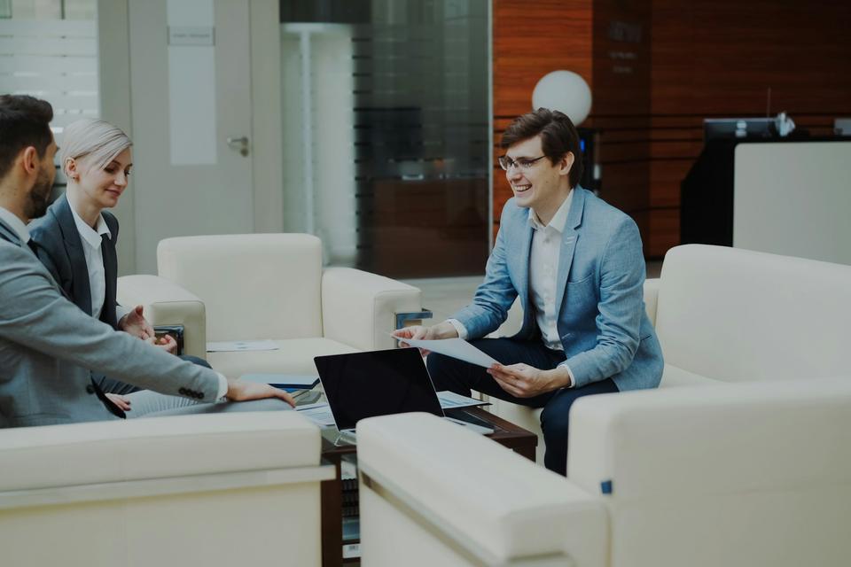 Professionals in a business meeting